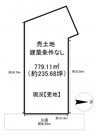 一宮市東五城、土地の間取り画像です