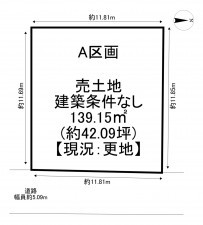 一宮市篭屋、土地の間取り画像です