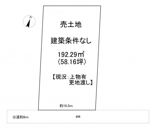一宮市苅安賀、土地の間取り画像です