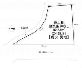 一宮市木曽川町玉ノ井、土地の間取り画像です