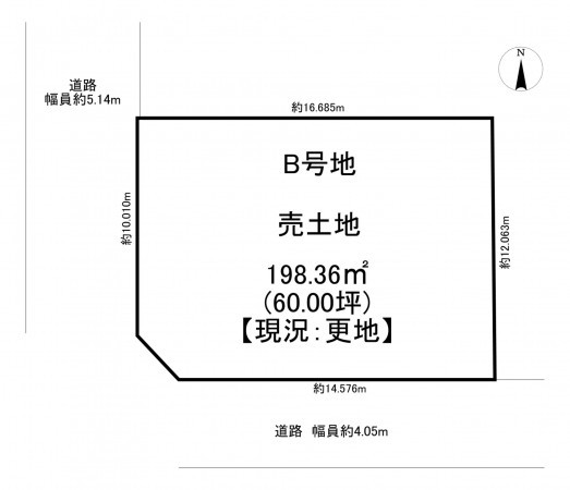 一宮市萩原町西御堂、土地の間取り画像です