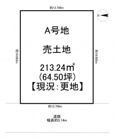 一宮市萩原町西御堂、土地の間取り画像です