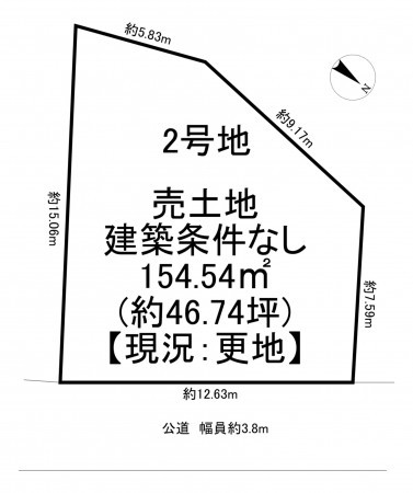 一宮市平島、土地の間取り画像です