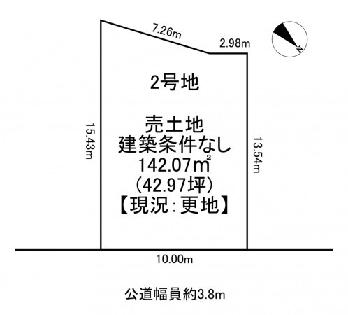 一宮市平島、土地の間取り画像です