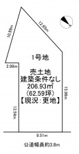 一宮市平島、土地の間取り画像です