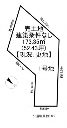 一宮市平島、土地の間取り画像です