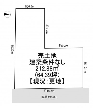 一宮市小信中島、土地の間取り画像です