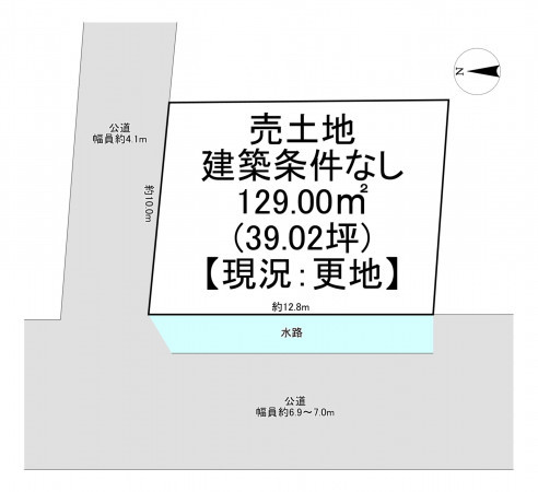 一宮市木曽川町黒田、土地の間取り画像です