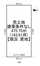 一宮市今伊勢町馬寄、土地の間取り画像です