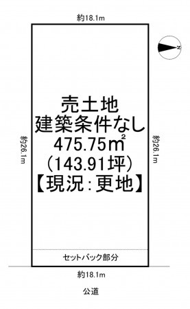 一宮市今伊勢町馬寄、土地の間取り画像です