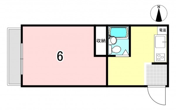 一宮市大江、マンションの間取り画像です