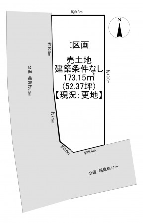一宮市西五城、土地の間取り画像です