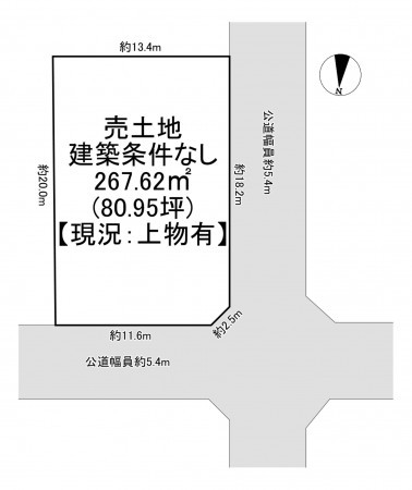 一宮市野口、土地の間取り画像です