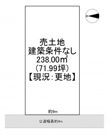一宮市萩原町朝宮、土地の間取り画像です