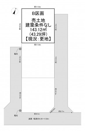 一宮市大和町妙興寺、土地の間取り画像です