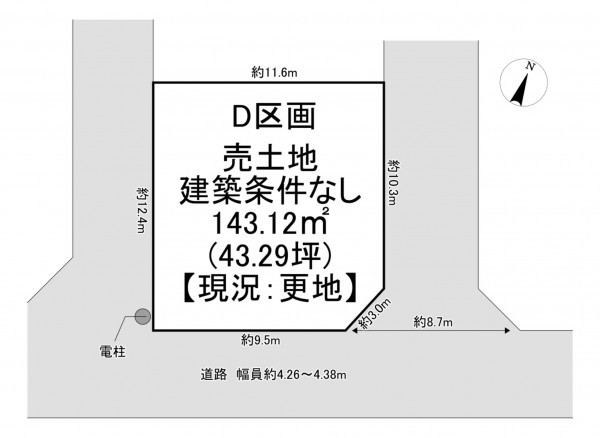 一宮市大和町妙興寺、土地の間取り画像です