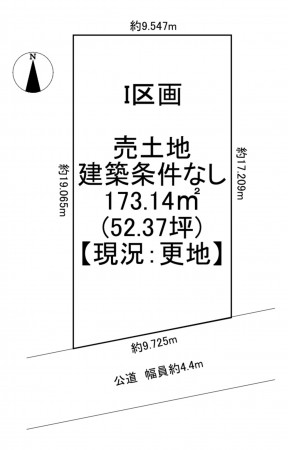 一宮市西五城、土地の間取り画像です