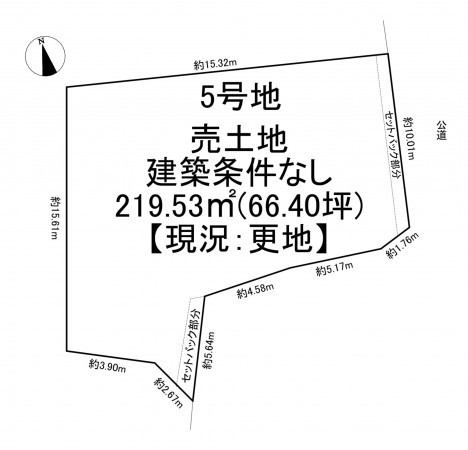 一宮市浅井町大野、土地の間取り画像です