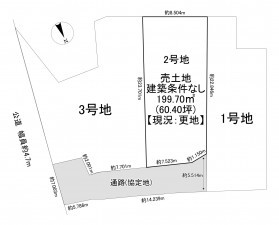一宮市千秋町穂積塚本、土地の間取り画像です