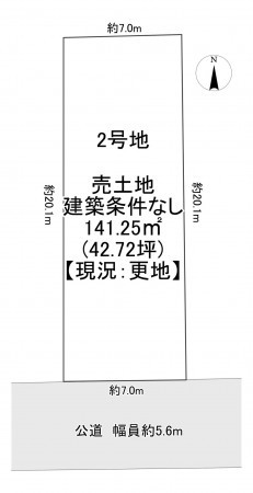 一宮市木曽川町外割田、土地の間取り画像です
