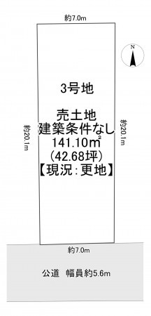 一宮市木曽川町外割田、土地の間取り画像です