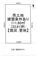 一宮市木曽川町黒田、土地の間取り画像です