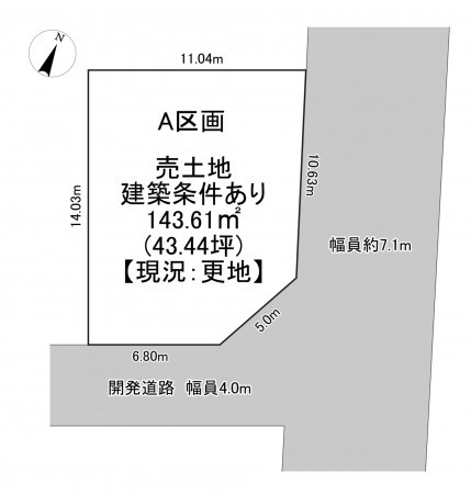 一宮市今伊勢町本神戸、土地の間取り画像です