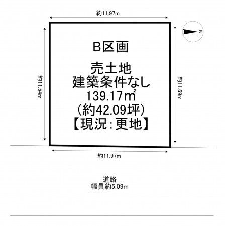 一宮市篭屋、土地の間取り画像です