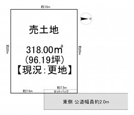 一宮市木曽川町外割田、土地の間取り画像です