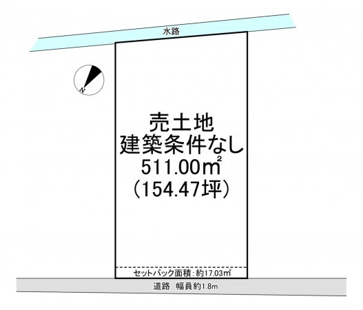 一宮市木曽川町玉ノ井、土地の間取り画像です