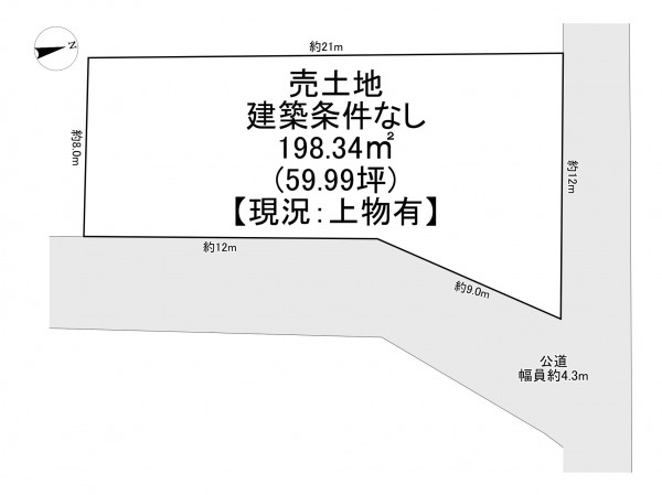 一宮市開明、土地の間取り画像です