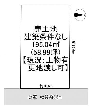 一宮市佐千原、土地の間取り画像です