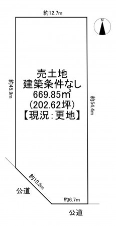 一宮市西五城、土地の間取り画像です