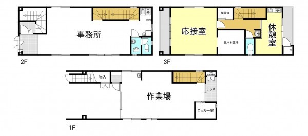一宮市真清田、収益物件/事務所の間取り画像です