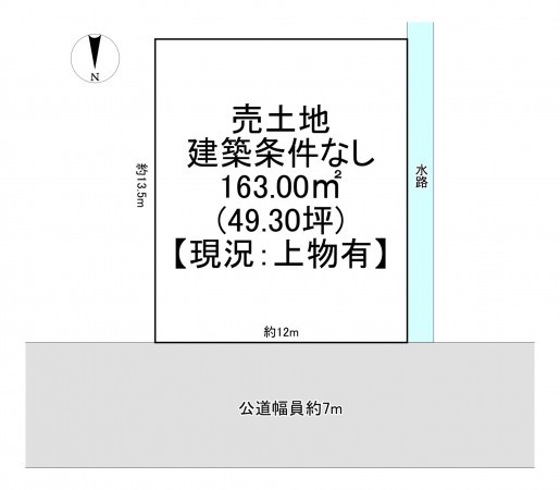一宮市開明、土地の間取り画像です