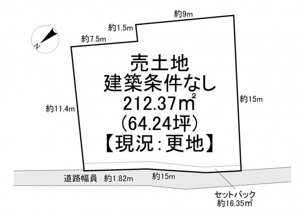 一宮市木曽川町玉ノ井、土地の間取り画像です