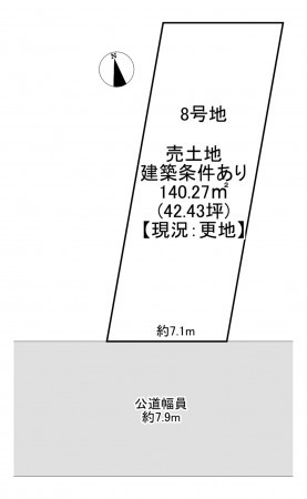 一宮市松降、土地の間取り画像です