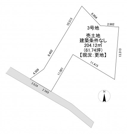 一宮市萩原町高松、土地の間取り画像です