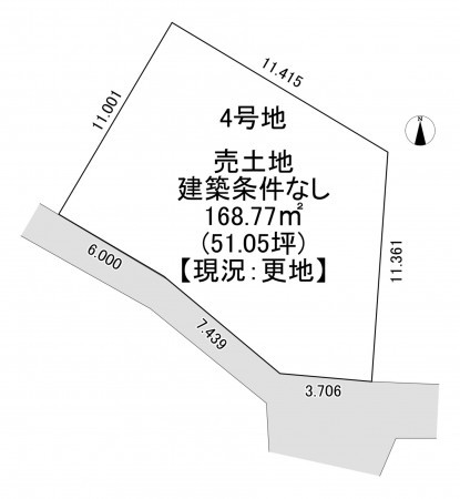一宮市萩原町高松、土地の間取り画像です