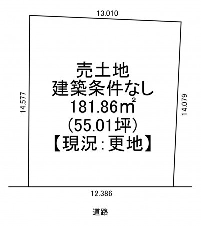一宮市木曽川町里小牧、土地の間取り画像です