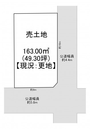 一宮市大毛、土地の間取り画像です