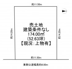 一宮市浅井町小日比野、土地の間取り画像です