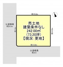 一宮市浅井町河端、土地の間取り画像です