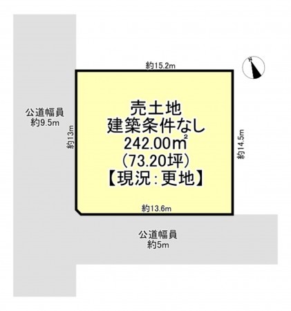 一宮市浅井町河端、土地の間取り画像です