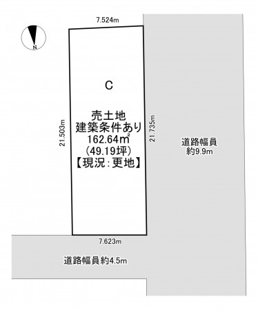 一宮市開明、土地の間取り画像です