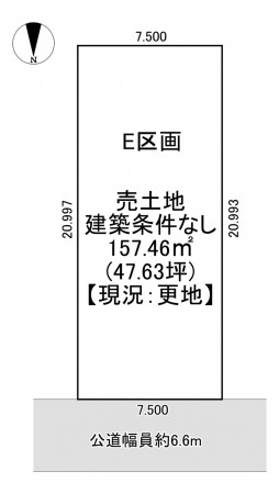 一宮市奥町、土地の間取り画像です