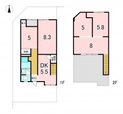 一宮市大和町南高井、中古一戸建ての間取り画像です