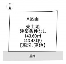 一宮市公園通、土地の間取り画像です