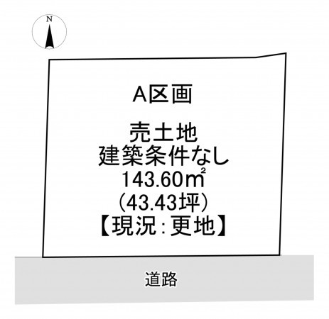 一宮市公園通、土地の間取り画像です