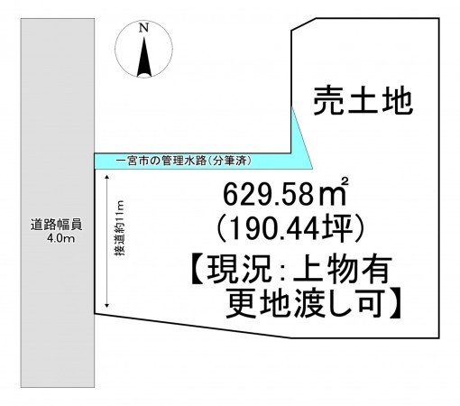 一宮市大和町南高井、土地の間取り画像です